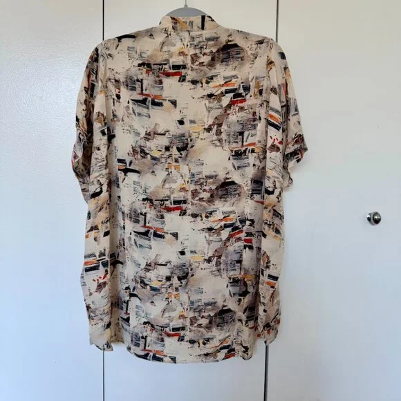 Allsaints Graphic Loose-fitting Button-down Blouse - Picture 3 of 5